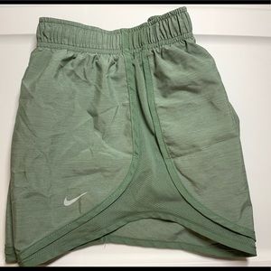 Nike running shorts in olive green